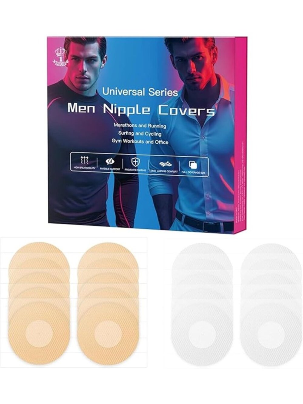 Men's Nipple Covers & Tape Guards - 100/60 PCS Anti-Chafing for Gym & Runners